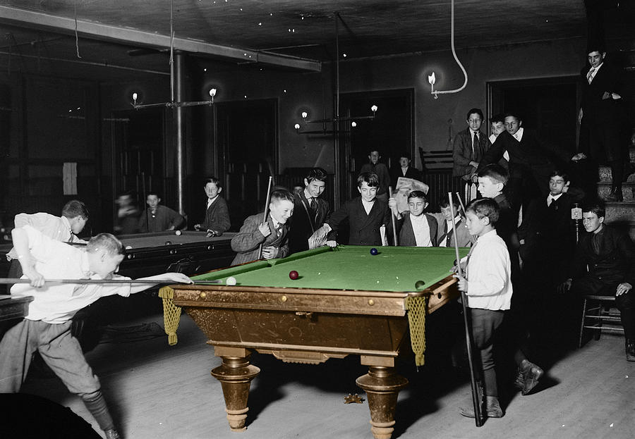 Vintage Pool Hall Photograph