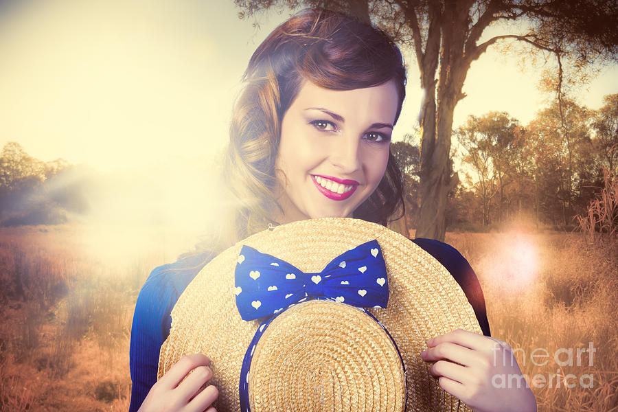 Vintage Portrait Of A Country Pinup Girl Photograph By Jorgo Photography Pixels 8522