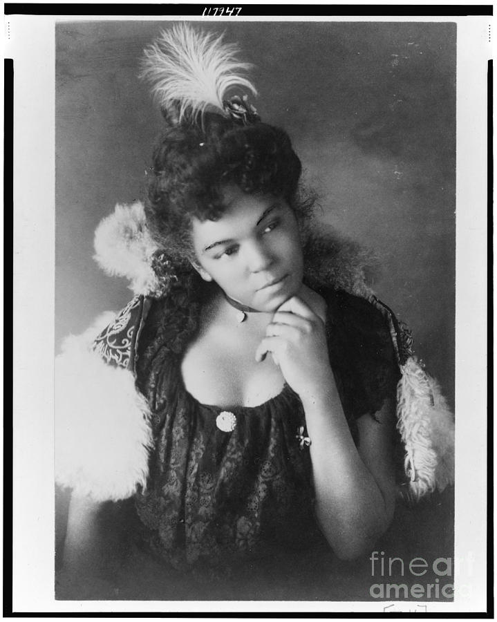 Vintage Portrait of colored music hall lady Photograph by Vintage Collectables
