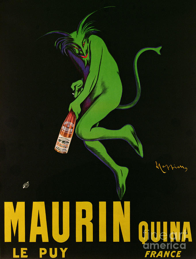 Vintage Poster advertising Maurin Quina, Le Puy, France Painting by Leonetto Cappiello