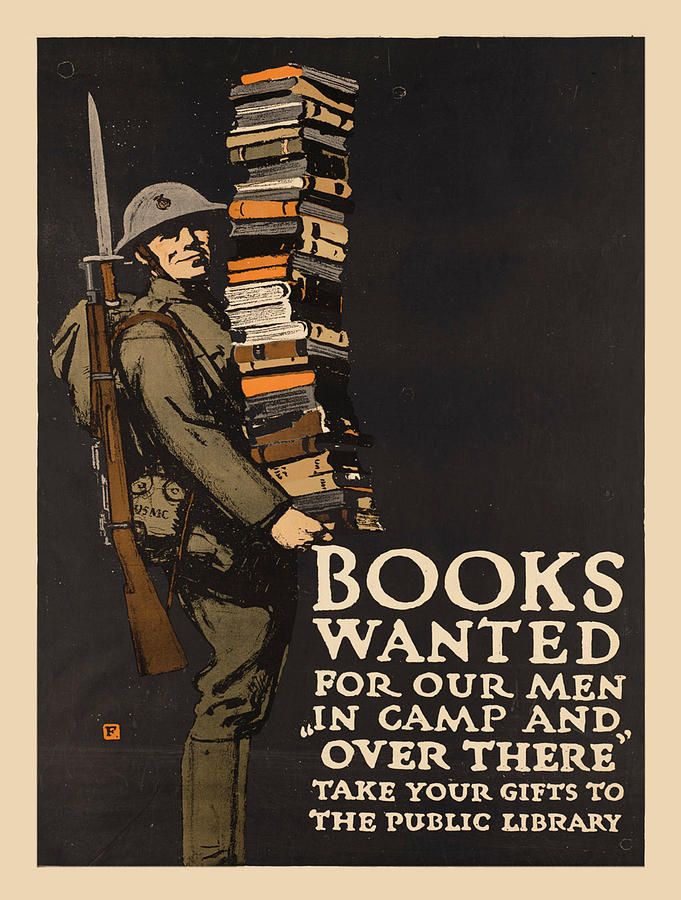Book Painting - Vintage poster - Books Wanted by Vintage Images