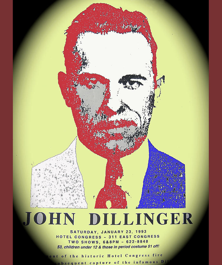 Vintage poster for Congress Hotel John Dillinger capture reenactment 1993-2016 Photograph by David Lee Guss