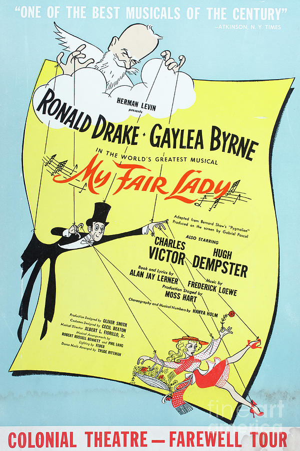 Broadway Photograph - Vintage Poster My Fair Lady by Edward Fielding