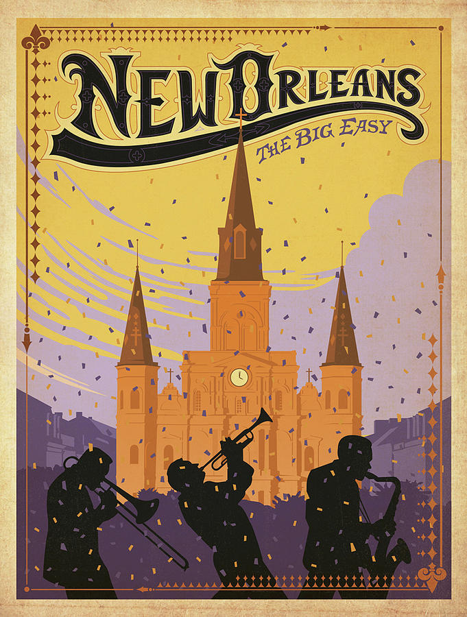 Cool Painting - Vintage poster - New Orleans by Vintage Images