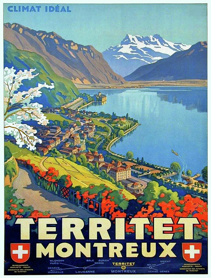 Switzerland Vintage Travel Poster Swiss Travel Posters Retro World