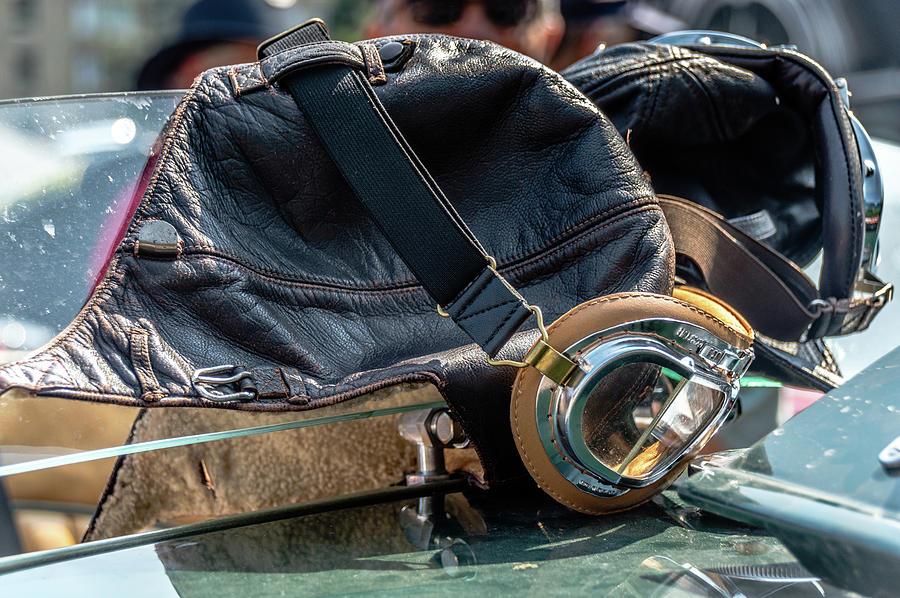 Vintage Racing Helmet And Goggles Photograph by Irena Kazatsker - Pixels