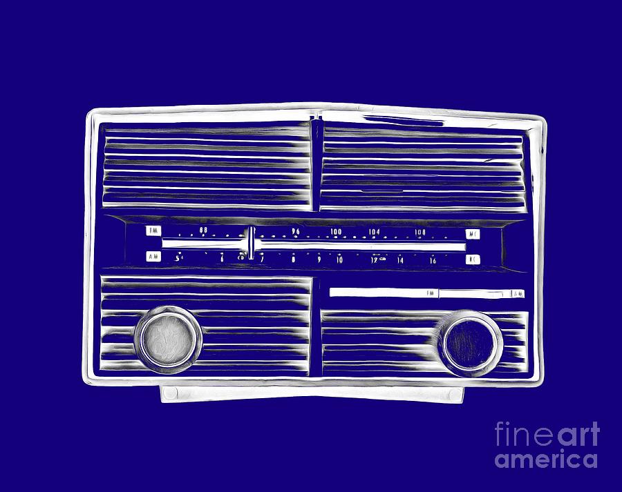 Vintage Radio Tee Digital Art by Edward Fielding