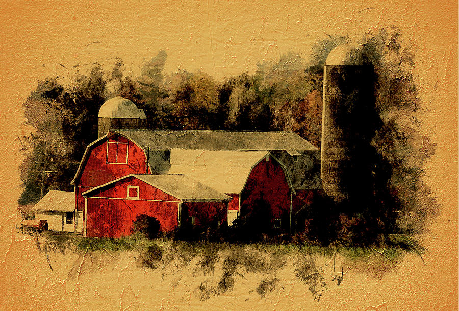 Vintage Red Barn Photograph by Leslie Montgomery