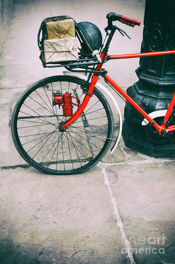 Vintage Red Bike Photograph by Lee Avison