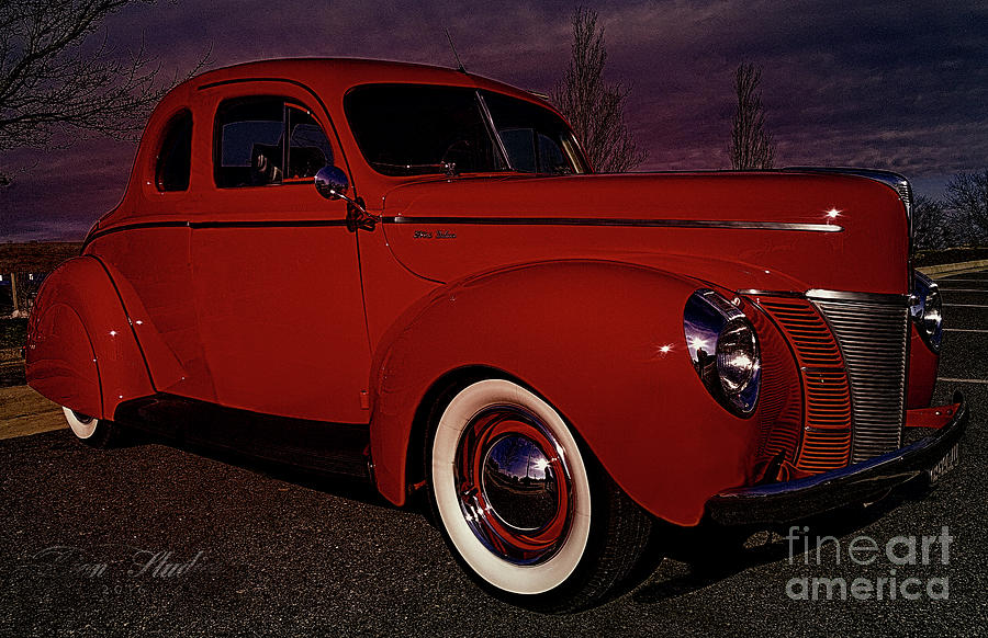 Vintage Red Car Photograph by Melissa Messick