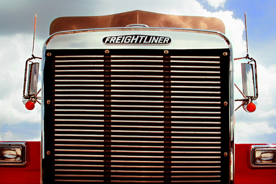 Vintage Red Freightliner Truck Photograph by Mitch Spence