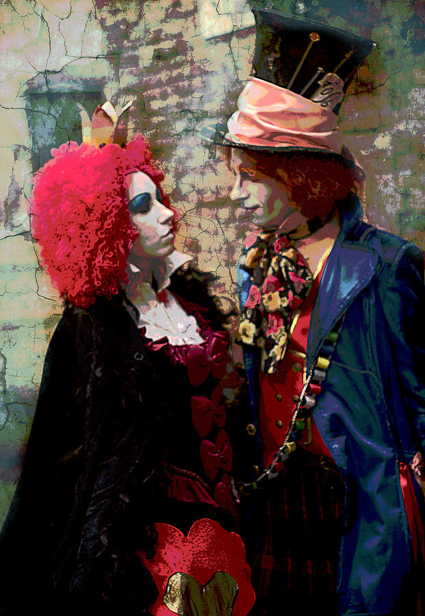 Vintage Red Queen And Mad Hatter Photograph by Suzanne Powers