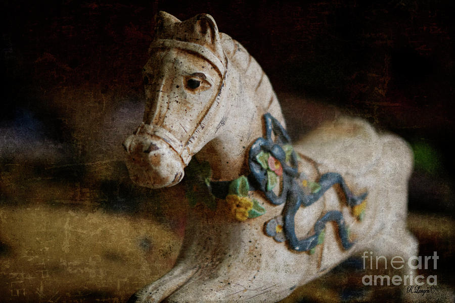 Vintage Rocking Horse Digital Art by Rebecca Langen