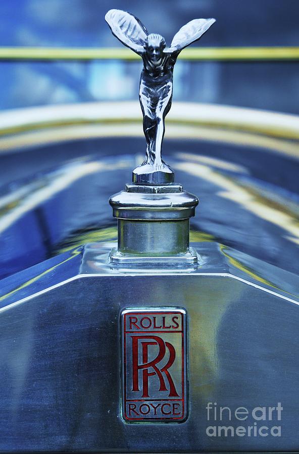 Collectible Logo And Emblem On A Vintage Rolls Royce Photograph by Poets Eye