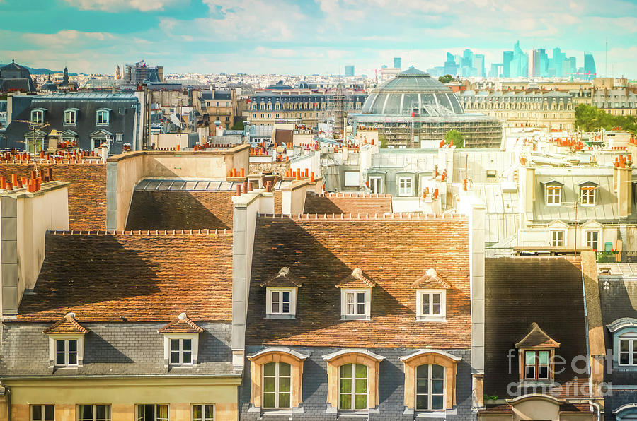 Vintage Roofs Of Paris Photograph
