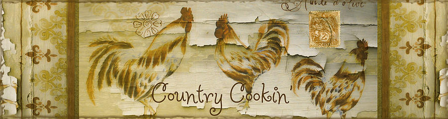 Vintage Rooster Country Cookin Painting by Mindy Sommers
