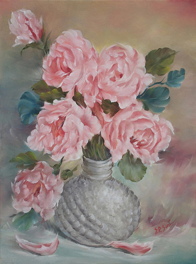 Vintage Roses Painting by Sead Pozegic - Fine Art America