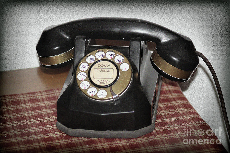 Vintage Rotary Phone Photograph by Karen Adams