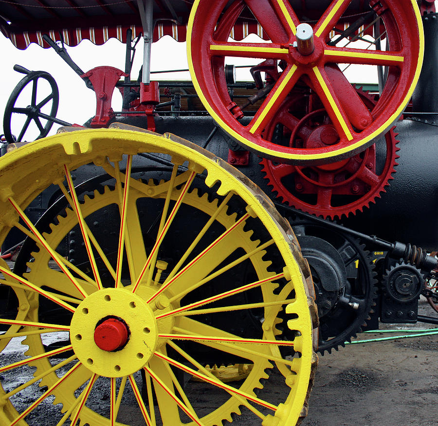 Vintage Russell Tractor Wheels and Gears Photograph by Kami McKeon