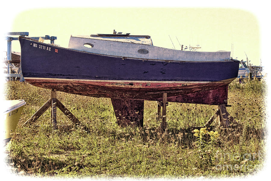 Vintage Sailboat - Red, White, Blue Photograph by Colleen Kammerer