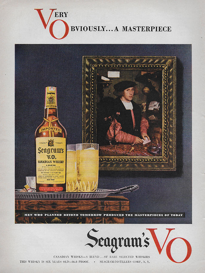 Vintage Seagrams vo ad Mixed Media by James Smullins