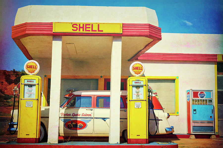 Vintage Shell Gas Station  Photograph by Saija Lehtonen