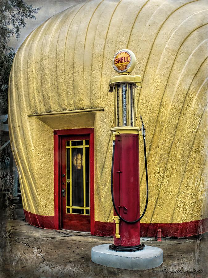 Vintage Shell Gas Station, Winston-Salem North Carolina Photograph by Melissa Bittinger