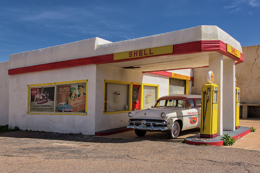 Vintage Shell Station Photograph by Jurgen Lorenzen