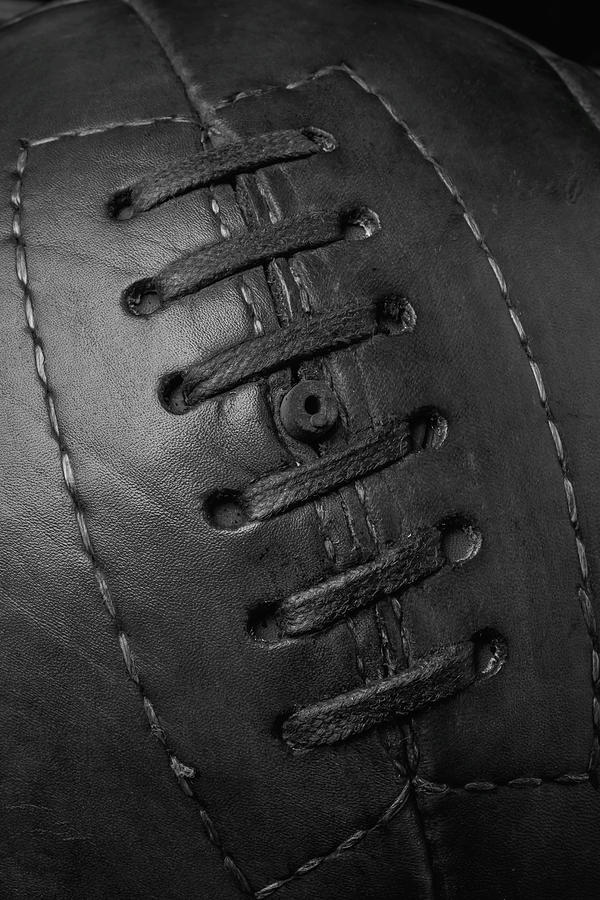 Vintage Soccer Ball Black And White Photograph by Garry Gay