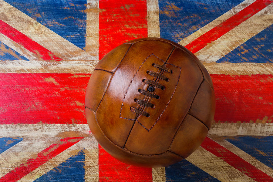 Vintage Soccer Ball British Flag Photograph by Garry Gay