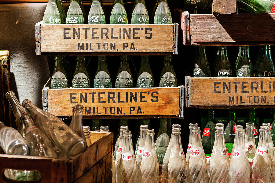 Vintage Soda Bottles in Crates Photograph by SR Green