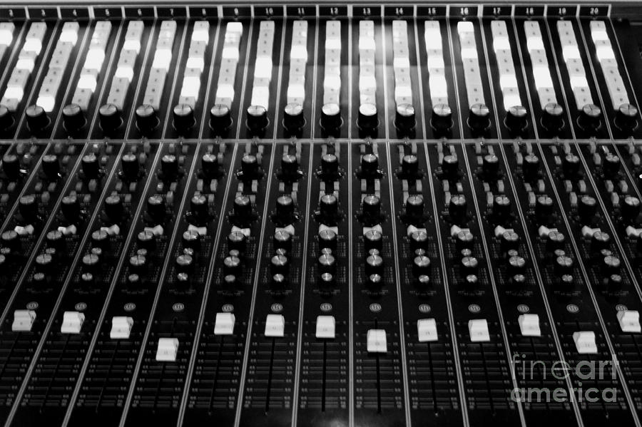 Black And White Photograph - Vintage Sound Board by Robert Wilder Jr