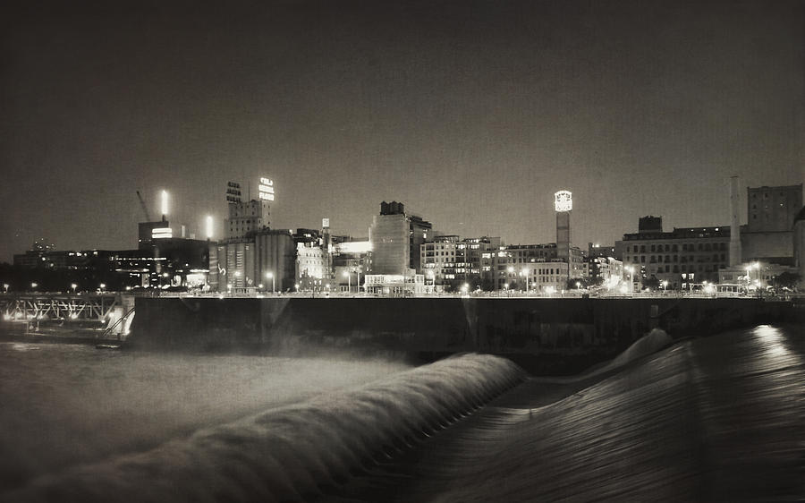 Vintage St. Anthony Falls Photograph by Hermes Fine Art