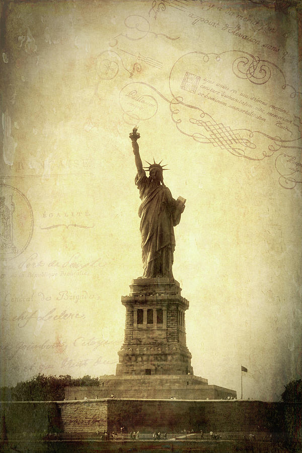 Statue Of Liberty Photograph - Vintage Statue of Liberty 2 by Joann Vitali