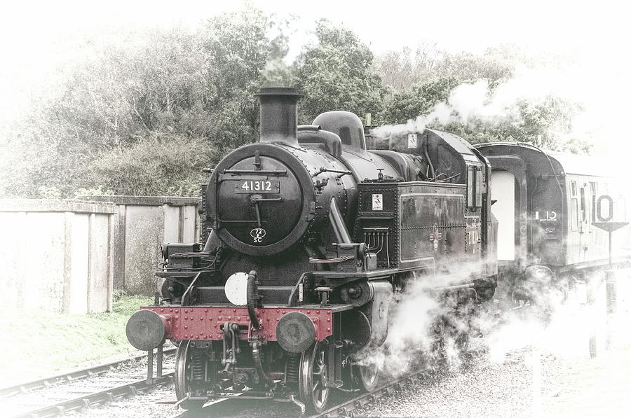 Vintage Photograph - Vintage Steam Locomotive by Phyllis Taylor