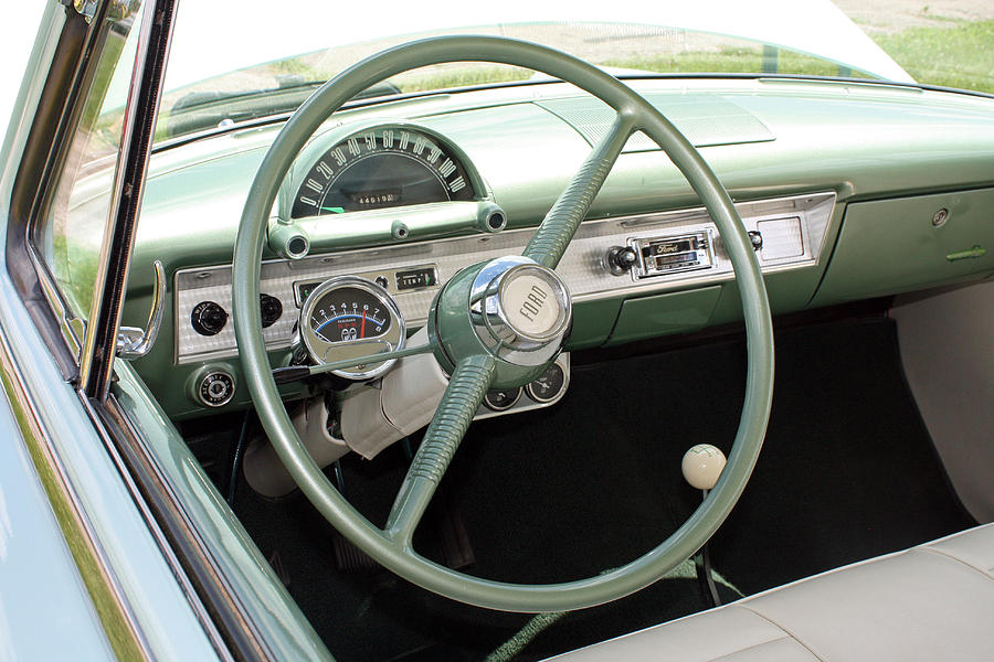 Vintage Steering Wheel Photograph by Ellen Tully