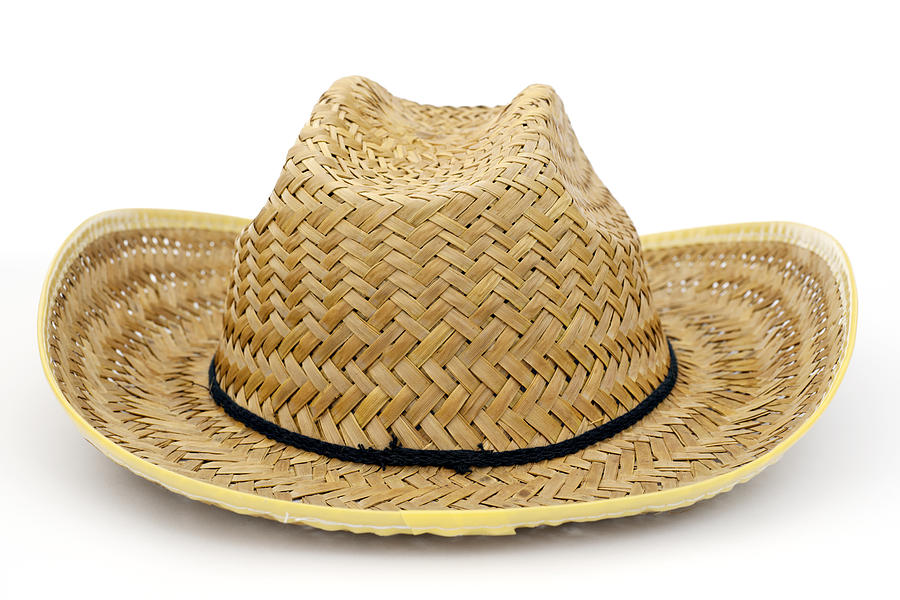 Vintage Straw Hat Isolated on White Photograph by Donald Erickson ...