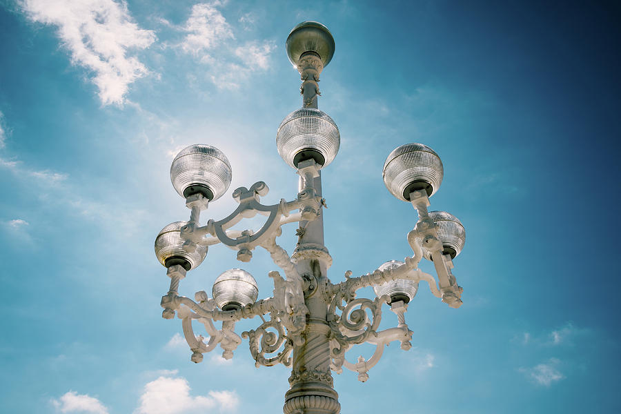 Vintage streetlight in San Sebastian Photograph by Dutourdumonde Photography
