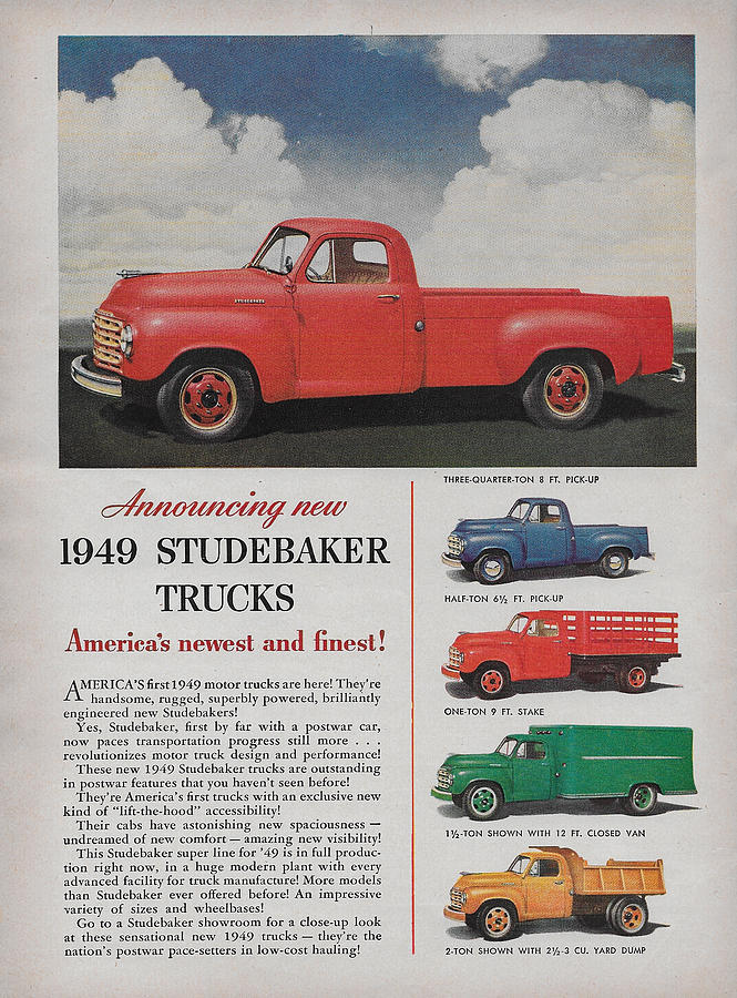 Vintage Studebaker Truck Mixed Media by James Smullins