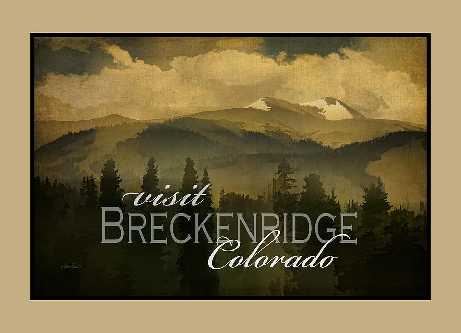 Vintage Style Breckenridge Poster  Photograph by Ann Powell