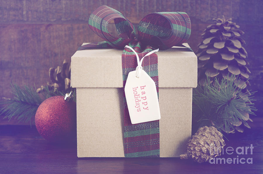 Vintage style Christmas Gift Photograph by Milleflore Images