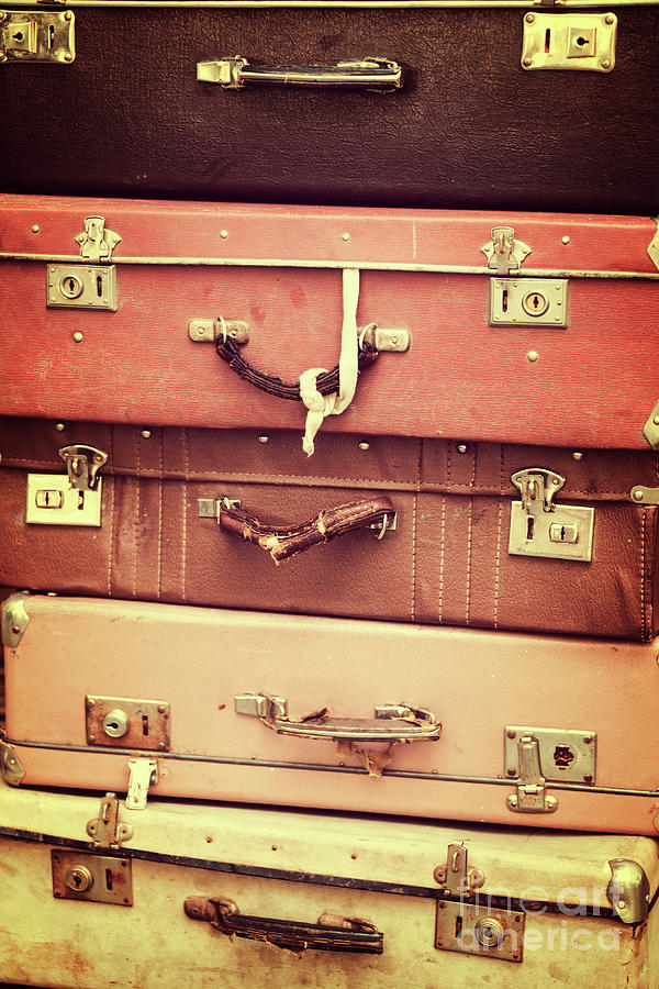 Vintage suitcases Photograph by Delphimages Photo Creations