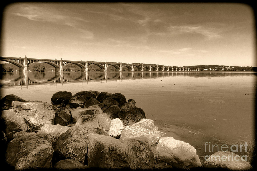 Vintage Susquehanna River Bridge Photograph by Olivier Le Queinec