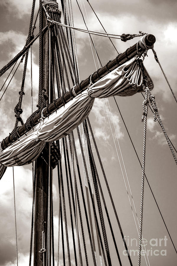 Vintage Tall Ship Rigging Photograph by Olivier Le Queinec