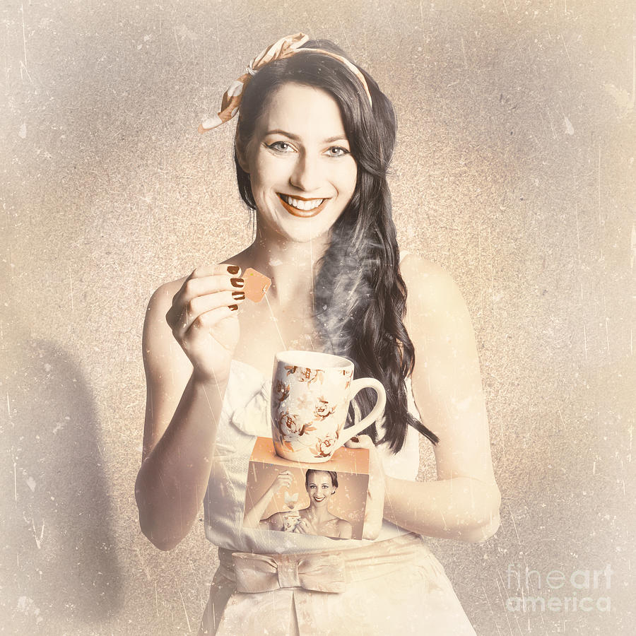 Vintage tea advertisement pin-up Photograph by Jorgo Photography