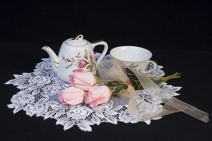 Vintage Tea Set Photograph by Trudy Wilkerson