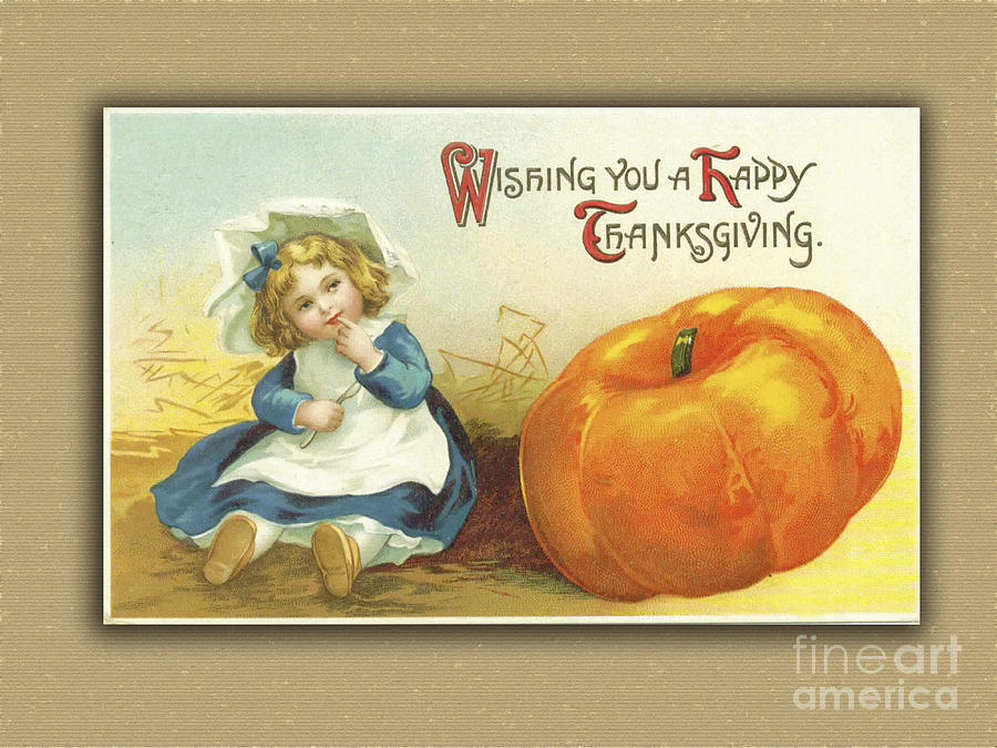 Vintage Thanksgiving Day Card Digital Art by Melissa Messick