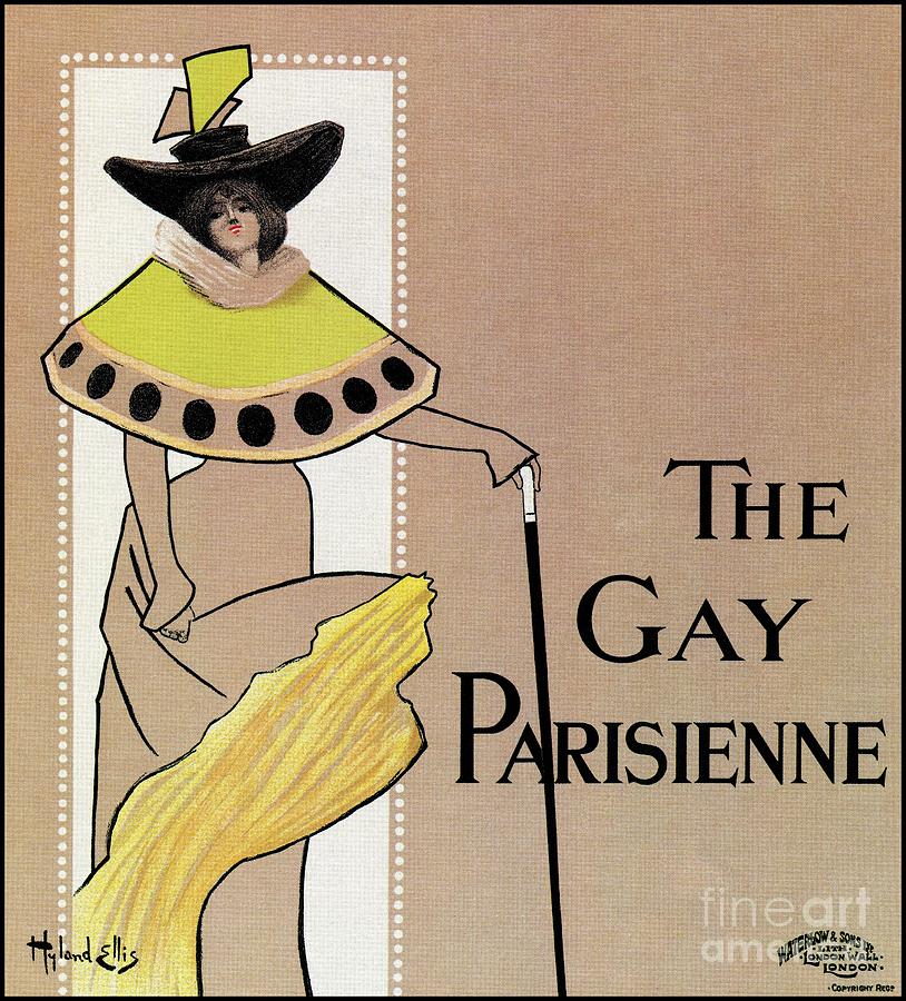 Vintage the Gay Parisienne Victorian theatre ad  Digital Art by Heidi De Leeuw