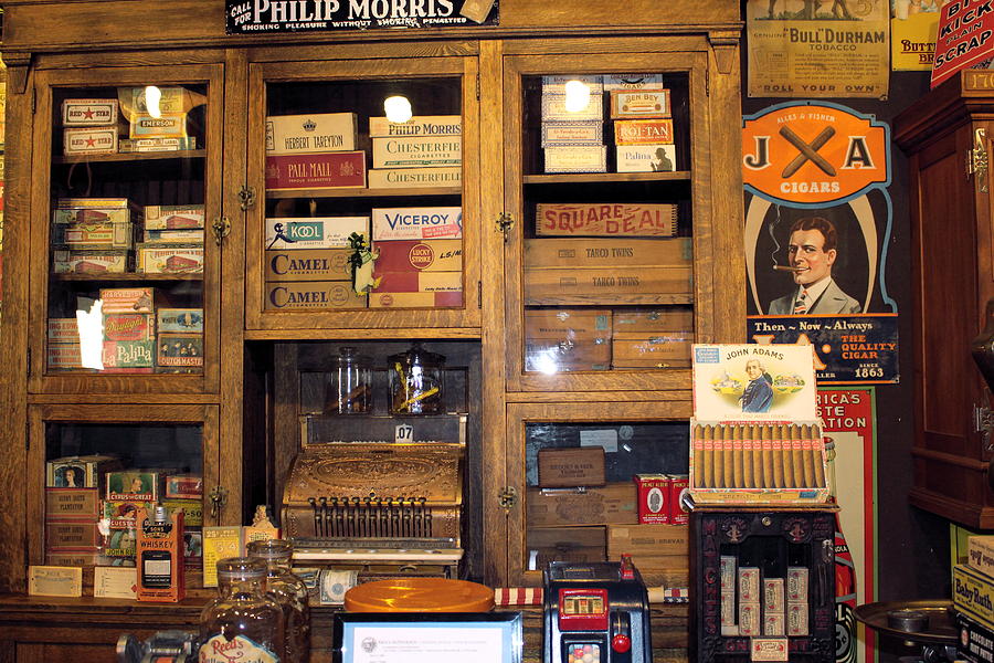 Vintage Tobacco Products Display Photograph by Colleen Cornelius