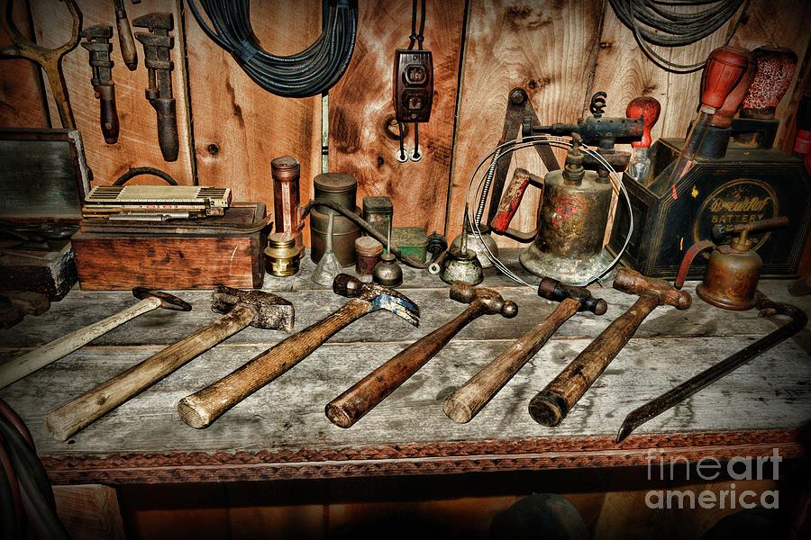 Vintage Tool Bench Photograph by Paul Ward